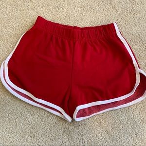 Brandy Melville Red Athletic Shorts